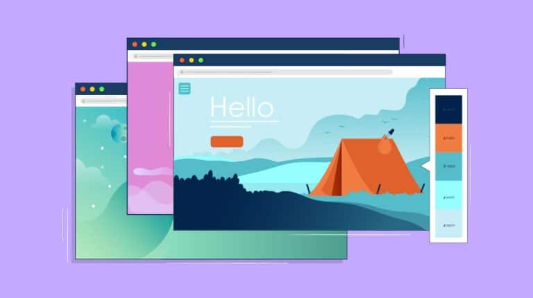 Homepage - website color schemes header