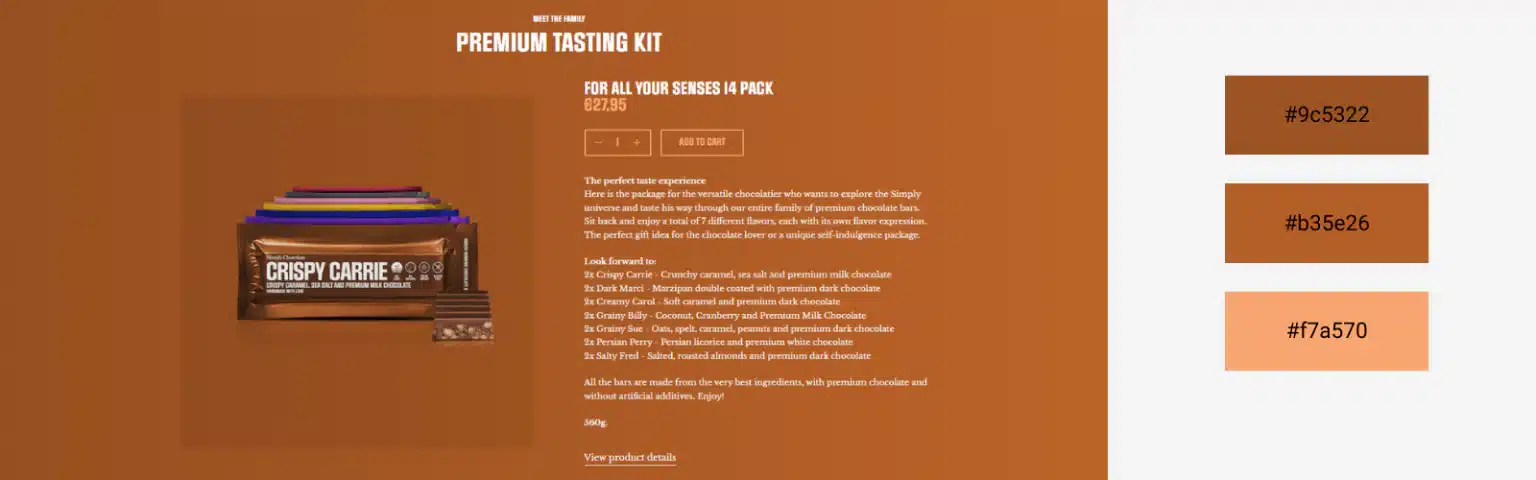 ვებსაიტის ფერების სქემები: ფსიქოლოგიური გავლენა და საუკეთესო მაგალითები - website color schemes simple chocolate